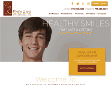 Tablet Screenshot of pariginiorthodontics.com